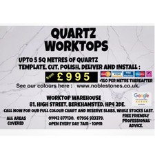 QUARTZ KITCHEN WORKTOPS, TO