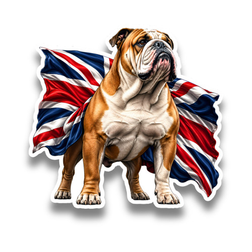 British bulldog waving union - bulldog,