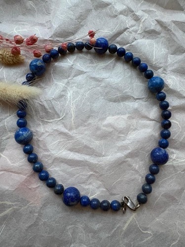 Natural lapis lazuli necklace - natural,