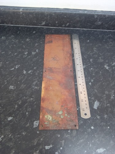 Vintage brass finger plate 14 - vintage,
