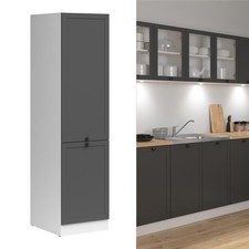 Kitchen Larder Unit Left 500mm Cabinet Pantry Cupboard Shaker Dark Grey Junona