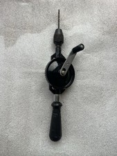 Vintage Hand Drill Eggbeater Style Manual Crank Tool Fully Working Wood Metal