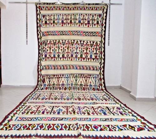 Vintage moroccan rug handmade - rug,