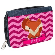 Personalised Girls Purse Fox