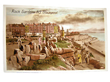 Postcard. Rock Gardens, BLACKPOOL. R.P. Hand coloured. Used. VG.