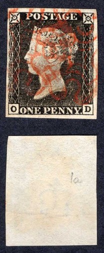 Penny black plate 1a - black,