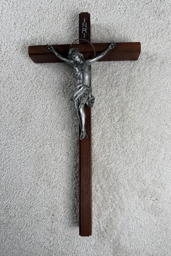 Vintage crucifix cross brown - vintage,
