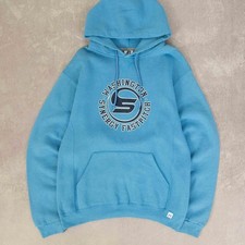 Russell Athletic Vintage Washington Synergy Fastpitch Hoodie M Men's Light Blue 