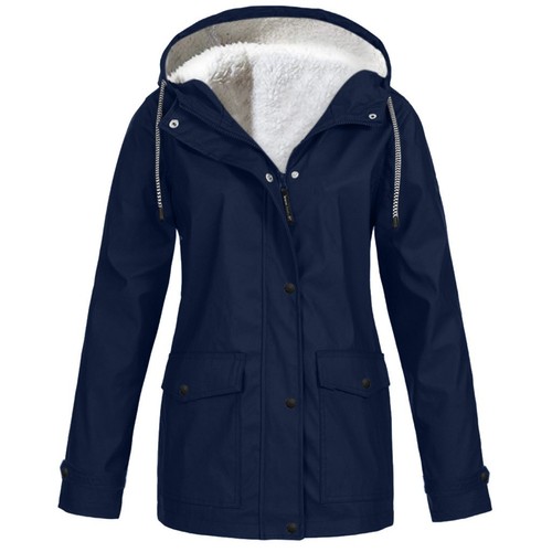 Womens fleece hooded parka - hooded,