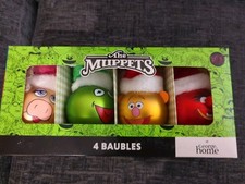 The Muppets Christmas Tree Disney Baubles Kermit Miss Piggy Animal Fuzzy Bear 