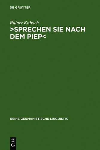 Sprechen sie nach dem - >sprechen, piep<