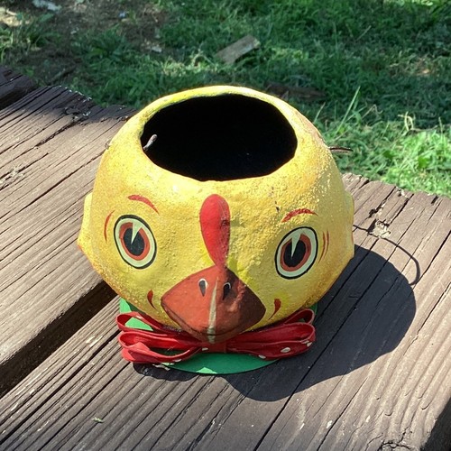 Vintage chicken paper mache - paper,