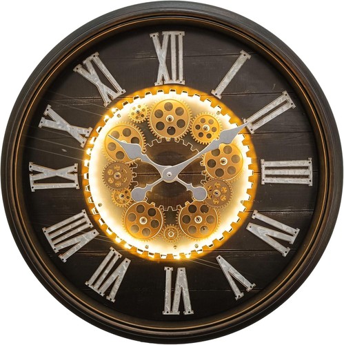 Led light cog wheel clock - cog,