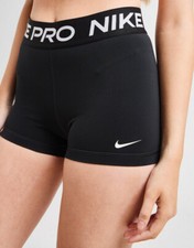 Nike Pro Womens 3" Shorts Sports Gym Bottom Jogging Activewear Black S M L XL