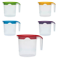 1 Litre Plastic Jug with Lid Water Pitcher For Fridge Door Care Home Nursery