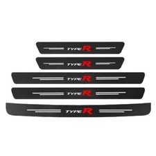 civic type R door honda sticker carbon fiber black car cover trim decal sill crx