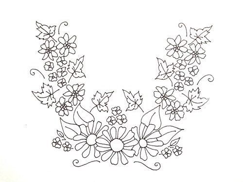 Printed embroidery pair chair - pair,