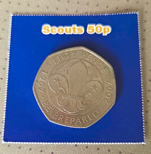 Scouts 50p coin - (be,