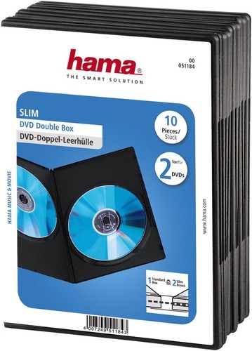 Hama slim double dvd - slim, dvd/cd