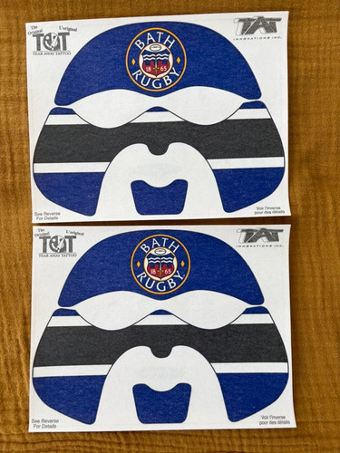 Bath rugby face - transfers, x2