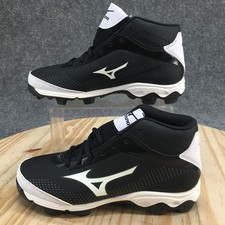 Mizuno Shoes Youth 4 9-Spike Franchise 7 Mid Baseball Cleats Sneakers Black NEW