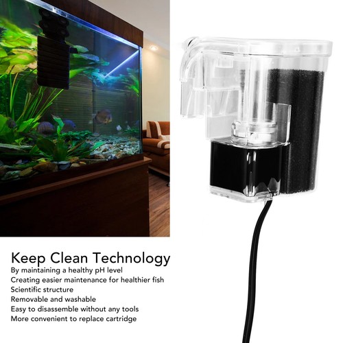 Fish tank filter wall - fish, mounted