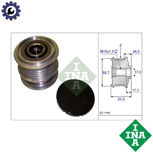Alternator freewheel clutch - alternator,