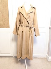Dickins & Jones - Vintage Size 14 Cashmere Camel Trench Coat - Made in UK