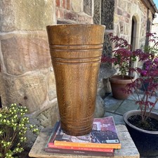Vintage wooden stick umbrella - wooden,