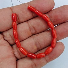 Italian Sea Coral Drum Beads