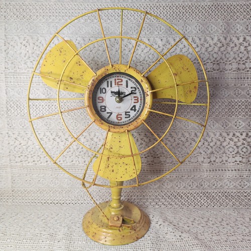 Vintage metal yellow - , fan