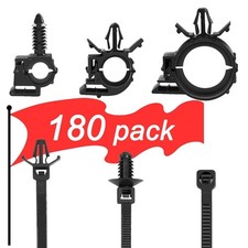 180Pcs Wire Loom Clips for