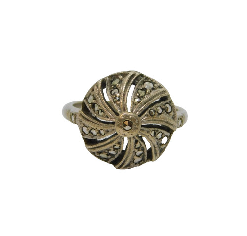 Sterling silver marcasite - silver,