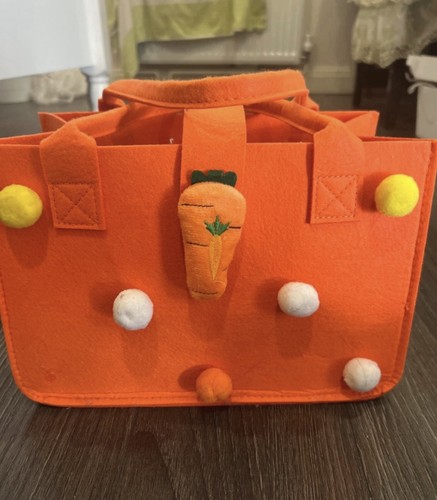 Orange felt tote bag with - tote,