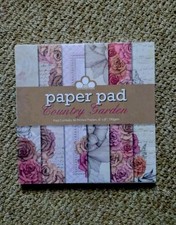 Craftwork Cards Country Garden 8" x 8" Paper Pad 36 Sheets Craft Cardmaking 