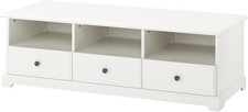 Ikea white wooden tv unit with