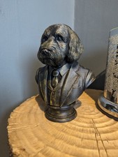 Cockapoo Bust Statue Antique Bronze Effect Quirky Home Decor