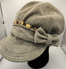 Rocha John Rocha By Debenhams Wool Blend Peak 1930s Style Womens Hat Grey