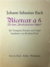 Bach Ricercar a 6 for Trumpet, Trombone and Organ