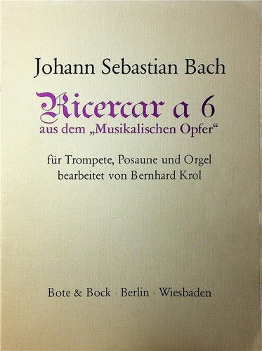 Bach ricercar for - ricercar, a