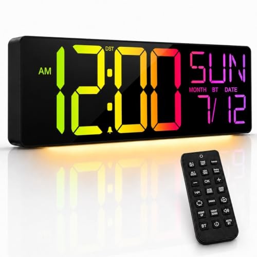 Large digital wall clock - 18",