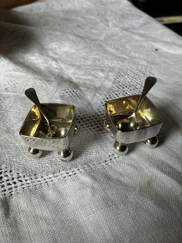 Antique pair epns salt - antique,