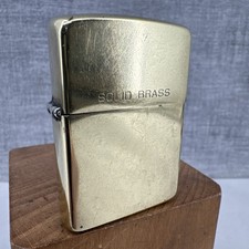 Vintage ZIPPO LIGHTER 1932 - 1990 Bradford PA Solid High Brass - new flint