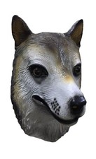 Adult Wolf Mask Latex Over Head Animal Werewolf Halloween Dog Fancy Dress Mask