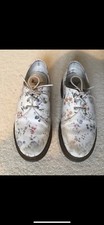White Floral Doc Martens shoes