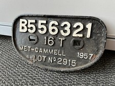 Railway wagon plate - cast