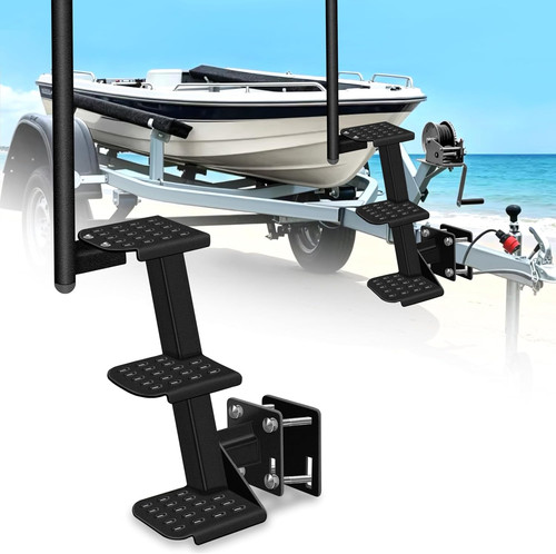 Heavy duty boat trailer steps - heavy-duty,