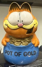 Garfield Pot of Gold Money Box Piggy Bank 1978 United Feature Syndicate Inc.