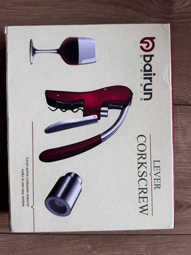 Lever corkscrew gift set