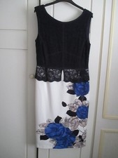 PHASE EIGHT NAVY MIX FLORAL DRESS SIZE 12